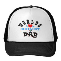 ღ╬♥"World's Coolest Dad" Trucker Hat♥╬ღ