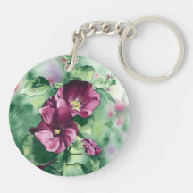 0007 Dorothy's Hollyhocks Keychain Acrylic Key Chain