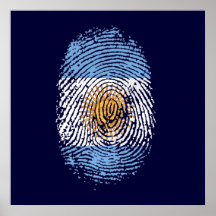 100% Argentinian DNA fingerprint Argentina flag gi