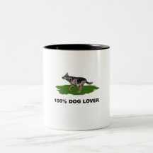 100% Dog Lover Shepherd Mugs