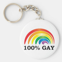 100% Gay Key Chain