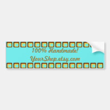 100% Handmade Etsy Shop Promotional Bumper Sticker