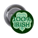 100% Irish Pinback Button