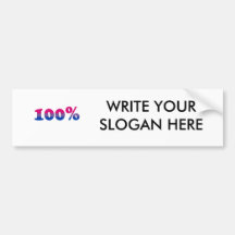 100 Percent Bisexual Bumper Sticker