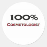 100 Percent Cosmetologist Round Sticker