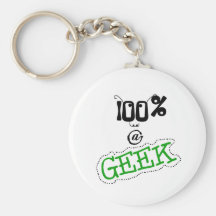 100 Percent Geek Keychain