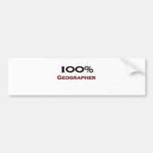 100 Percent Geographer Bumper Sticker