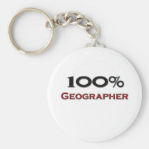 100 Percent Geographer Keychains
