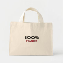 100 Percent Pianist Canvas Bags