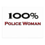 100 Percent Police Woman Post Card