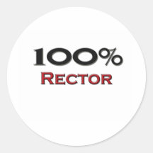100 Percent Rector Round Stickers