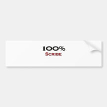 100 Percent Scribe Bumper Stickers