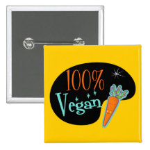 100 Percent Vegan Pins
