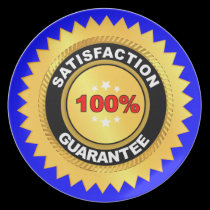 100% Satisfaction Guarantee plates