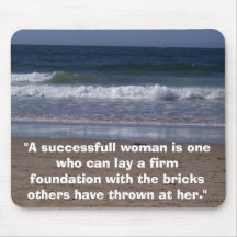 100B1493, "A successfull woman is one who can l... Mouse Pad