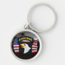 101st airborne division patch veterans vets Keycha Key Chain