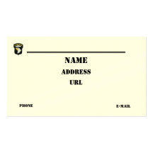 101st Airborne Division vets patch business Card