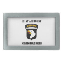 101st Airborne Screaming Eagles Div. Belt Buckle