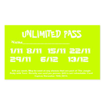 10 PASS BUSINESS CARD