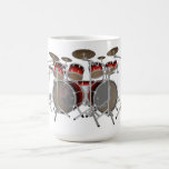 10 Piece Drum Kit: Red Gradient: Coffee Mug