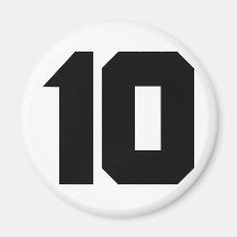 10 ten number refrigerator magnet