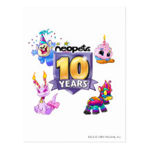 10th Birthday Logo Post Card