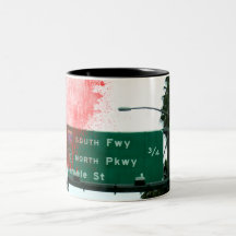 110 Freeway Sign Coffee Mugs