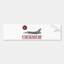 120th Fighter Squadron F-16 Fighting Falcon Bumper Sticker