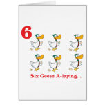 12 days six geese a-laying greeting card