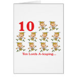 12 days ten lords a-leaping greeting card