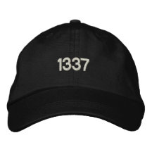 1337 EMBROIDERED BASEBALL CAPS