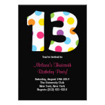 13 Birthday Party Invitation