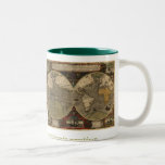 1595 Vintage World Map by Jodocus Hondius Coffee Mug