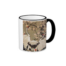 15. 梅花群鶴図, 若冲 Plum Blossoms & Cranes, Jakuchū Mugs