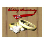 15th Wedding Anniversary Gifts Postcard