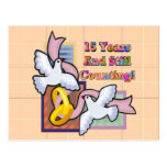 15th Wedding Anniversary Gifts Postcards