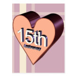 15th Wedding Anniversary Gifts Postcards