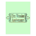 15th Wedding Anniversary Gifts Postcards