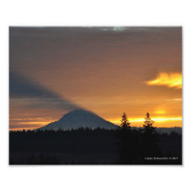 #16 Mount Rainier and its Shadow Photo Print