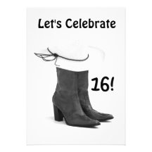"16th BIRTHDAY PARTY" COUNTRY INVITATION