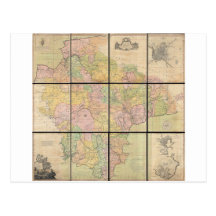 1765 Map of Devonshire by Benjamin Donn Post Cards