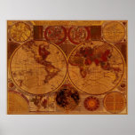1780 Old World Map Art Posters