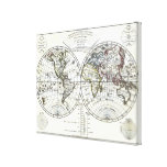 1806 Atlas Map: La Mappemonde by Eustache Hérisson Canvas Prints