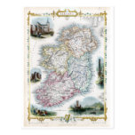 1851 Map Éire Post Card