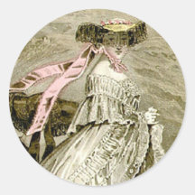 1859 Fashions Round Stickers