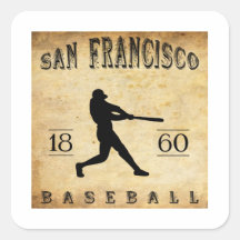 1860 San Francisco California Baseball Sticker