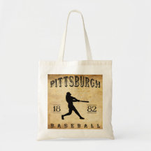 1882 Pittsburgh Pennsylvania Baseball Tote Bags