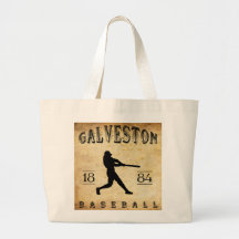 1884 Galveston Texas Baseball Canvas Bag
