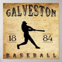 1884 Galveston Texas Baseball Posters