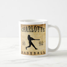 1892 Charlotte North Carolina Baseball Coffee Mugs